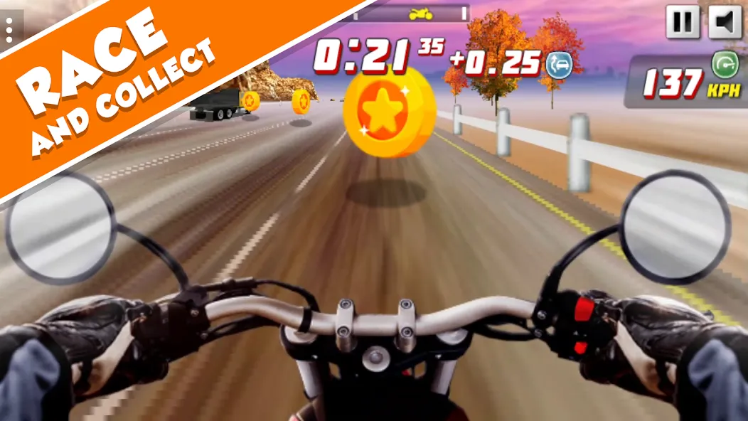 Highway Rider Extreme - 3D Mot (Хайвей Райдер Экстрим)  [МОД Unlimited Money] Screenshot 1