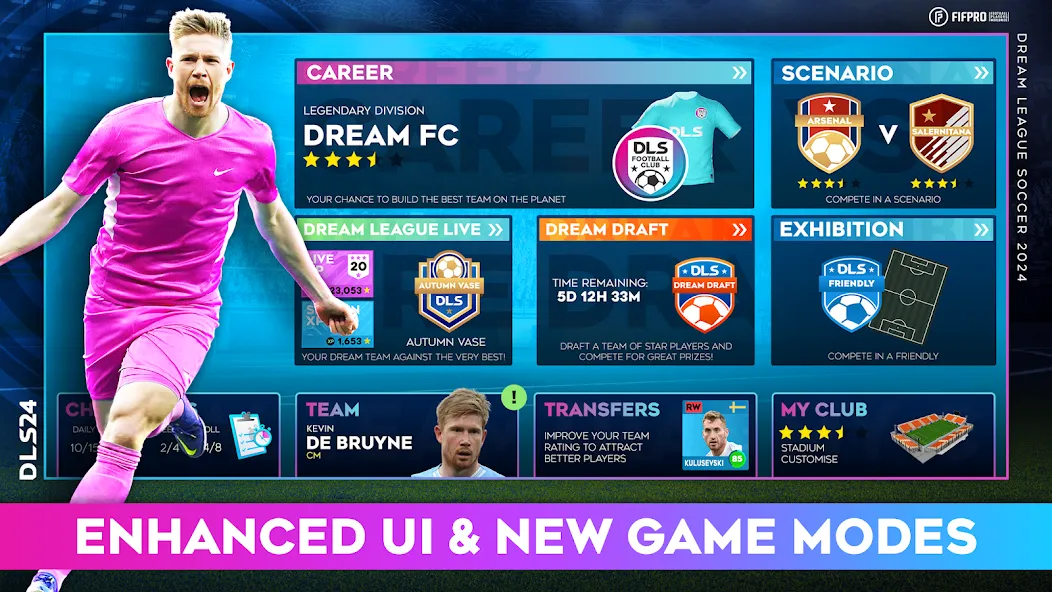 Dream League Soccer 2024 (Дрим Лиг Соккер 2023)  [МОД Все открыто] Screenshot 1