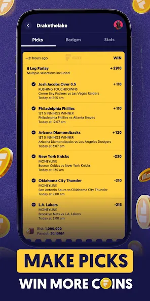 Fliff - Sports Picks (Флифф)  [МОД Unlimited Money] Screenshot 2