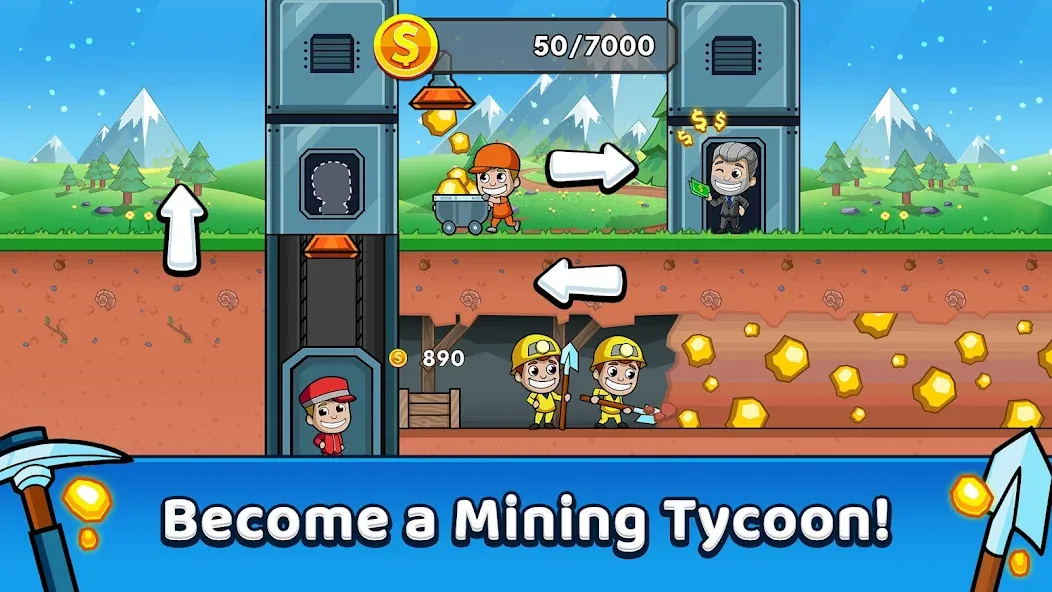 Idle Miner Tycoon: Gold Games  [МОД Mega Pack] Screenshot 5