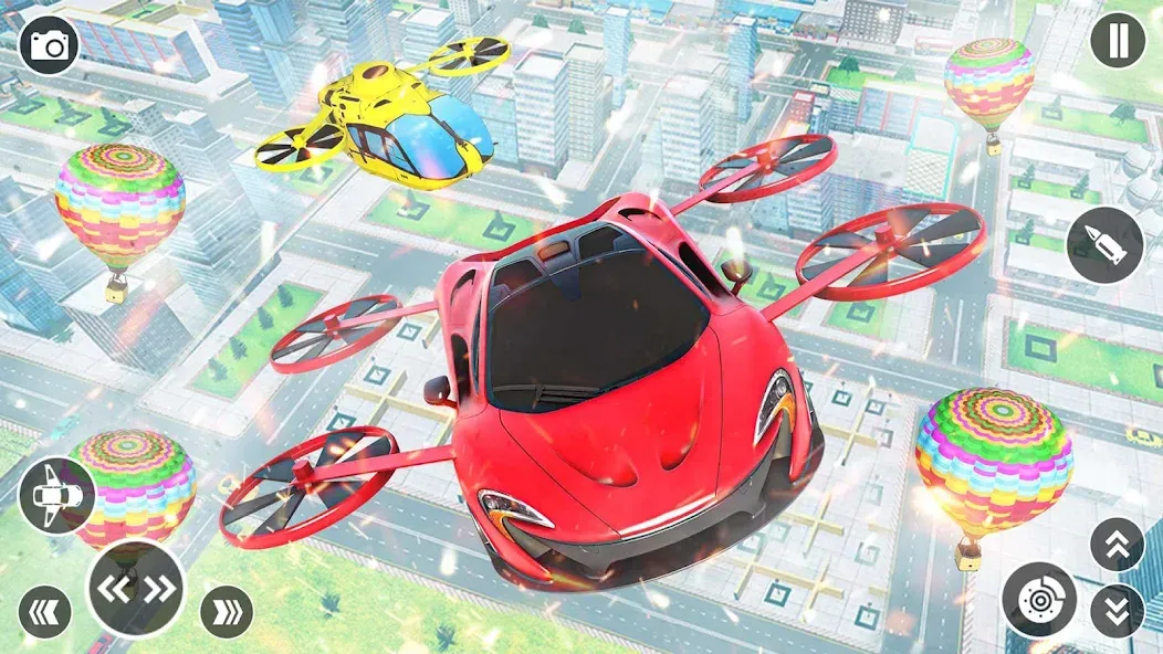 Flying Car Robot Shooting Game  [МОД Бесконечные деньги] Screenshot 5