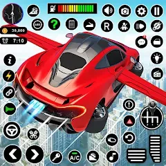 Взлом Flying Car Robot Shooting Game  [МОД Бесконечные деньги] - последняя версия apk на Андроид