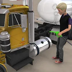 Взломанная Euro Truck Gas Station Games  [МОД Бесконечные монеты] - последняя версия apk на Андроид