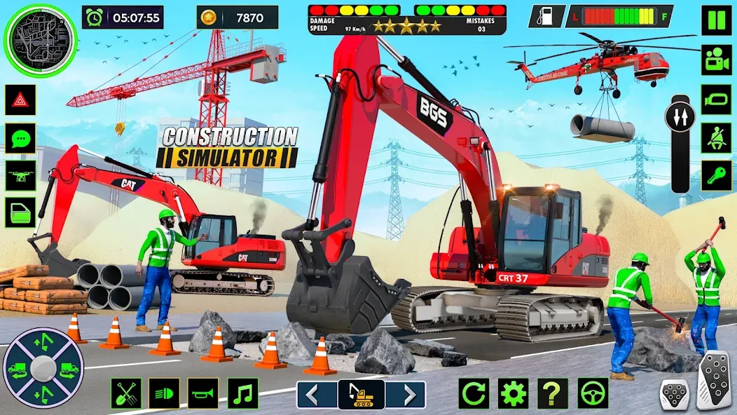 Real Road Construction Games (Реал Роад Конструкшн Геймс)  [МОД Mega Pack] Screenshot 5