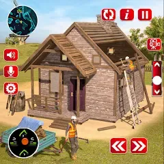 Скачать взлом Wood House Construction Game  [МОД Unlimited Money] - стабильная версия apk на Андроид