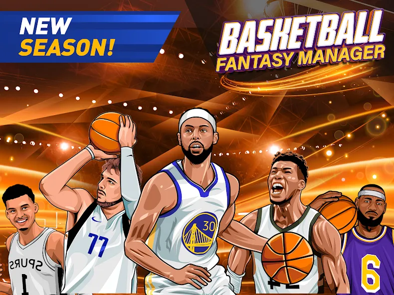 Basketball Fantasy Manager NBA  [МОД Меню] Screenshot 1