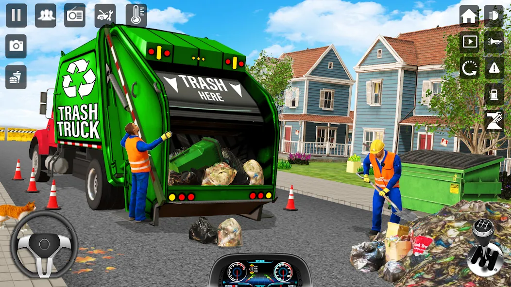 Trash Truck Games Simulator 3D  [МОД Много монет] Screenshot 1