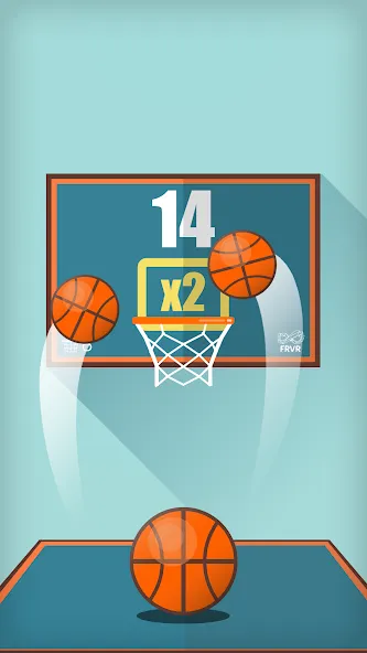 Basketball FRVR - Dunk Shoot (Баскетбол ФРВР)  [МОД Бесконечные монеты] Screenshot 1