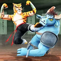 Взломанная Kung Fu Animal: Fighting Games (Кунгфу животное)  [МОД Бесконечные деньги] - последняя версия apk на Андроид