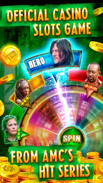 The Walking Dead Casino Slots (Зе Вокинг Дед Казино Слотс)  [МОД Много денег] Screenshot 2