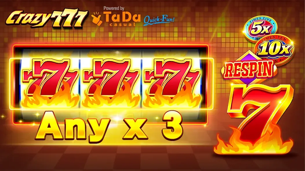 Crazy 777 Slot-TaDa Games (Крэйзи 777 Слот)  [МОД Unlocked] Screenshot 1