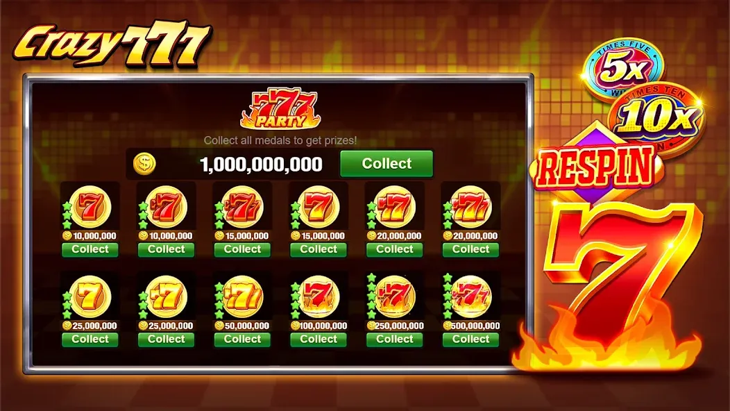 Crazy 777 Slot-TaDa Games (Крэйзи 777 Слот)  [МОД Unlocked] Screenshot 3