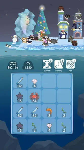 2048 Penguin Island  [МОД Много монет] Screenshot 1