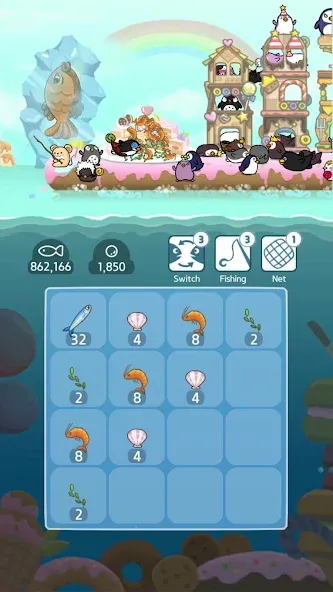 2048 Penguin Island  [МОД Много монет] Screenshot 2