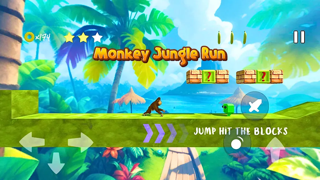 Monkey jungle run kong gorilla  [МОД Все открыто] Screenshot 2