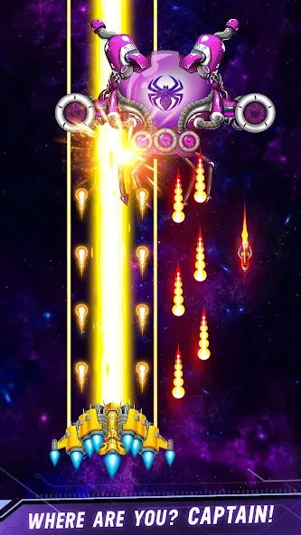 Space shooter - Galaxy attack (Спейс шутер)  [МОД Все открыто] Screenshot 2