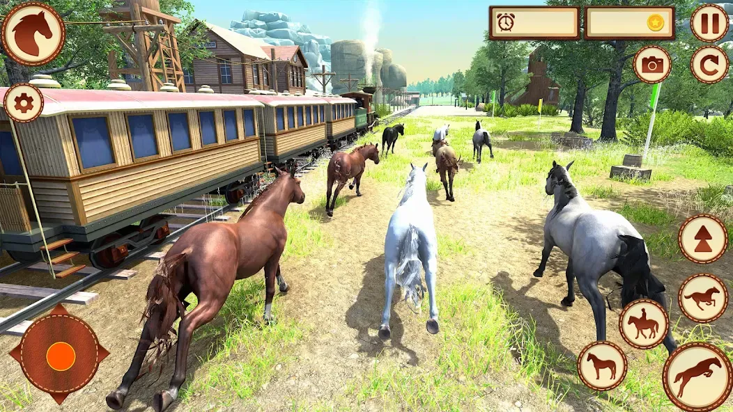 Virtual Wild Horse Family Sim (Виртуальное семейство диких лошадей)  [МОД Mega Pack] Screenshot 3