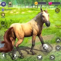 Взломанная Virtual Wild Horse Family Sim (Виртуальное семейство диких лошадей)  [МОД Mega Pack] - последняя версия apk на Андроид