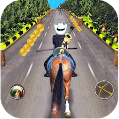 Скачать взломанную Cowboy Horse Run  [МОД Mega Pack] - полная версия apk на Андроид