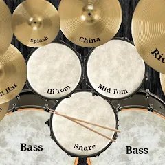 Взломанная Drum kit (Drums) free  [МОД Menu] - последняя версия apk на Андроид