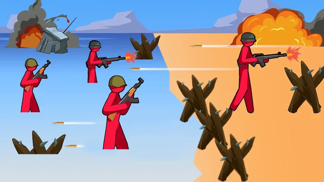 Stickman History Battle (Стикмен История Битва)  [МОД Много монет] Screenshot 5