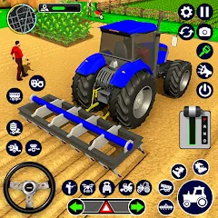 Скачать взломанную Real Tractor Driving Simulator (Реальный симулятор вождения трактора)  [МОД Много денег] - последняя версия apk на Андроид