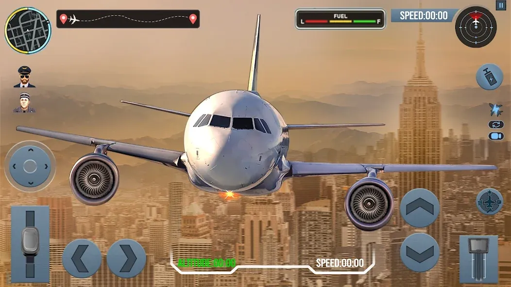 Airplane Simulator Plane Games  [МОД Mega Pack] Screenshot 1