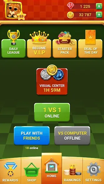 Checkers - Online & Offline  [МОД Unlimited Money] Screenshot 2