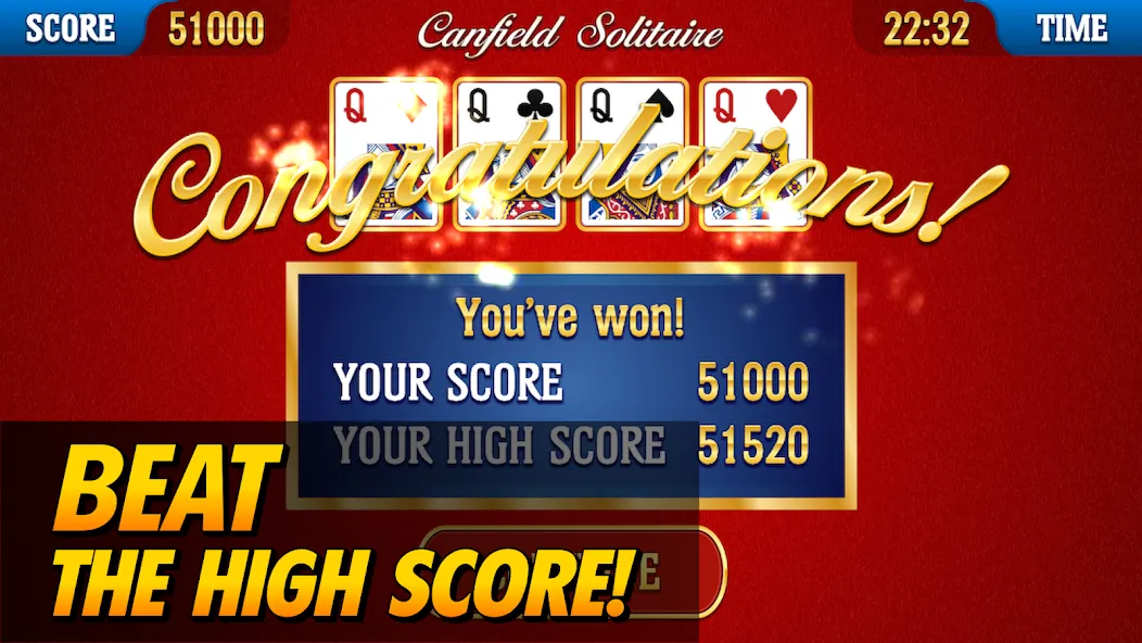 Canfield Solitaire (Кэнфилд пасьянс)  [МОД Бесконечные деньги] Screenshot 2