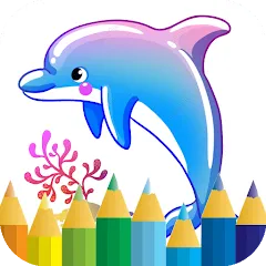 Скачать взлом dolphin coloring game (дельфин раскраска игра)  [МОД Menu] - стабильная версия apk на Андроид