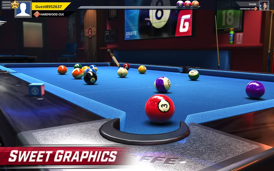 Pool Stars - 3D Online Multipl (Пул Старс)  [МОД Много монет] Screenshot 1