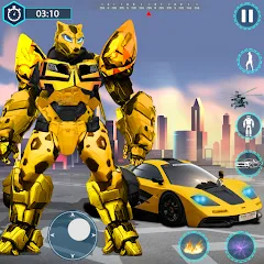 Взломанная Flying Robot Transforming Game  [МОД Бесконечные монеты] - последняя версия apk на Андроид