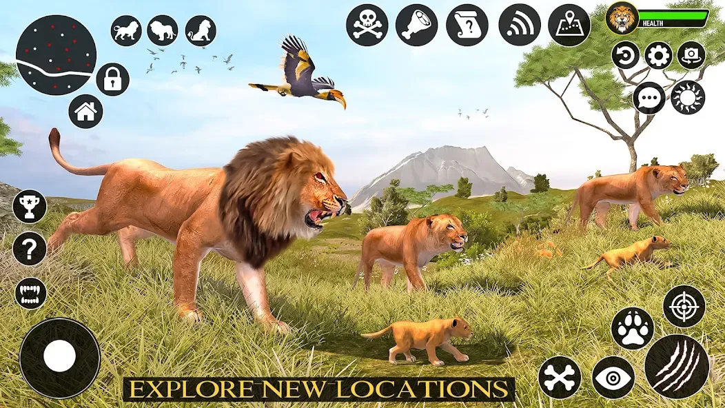 Ultimate Lion Simulator Game (Лайон Симулятор)  [МОД Бесконечные деньги] Screenshot 2