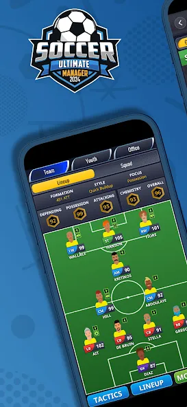 Ultimate Soccer Manager 2024 (Ультимейт Клуб Футбольный Менеджер)  [МОД Unlimited Money] Screenshot 1