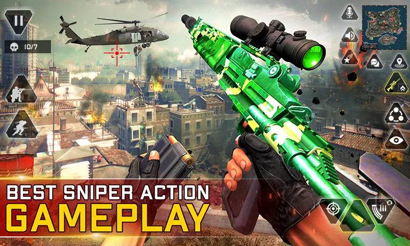 Sniper Gun Shooting game (ИГИ Снайпер Оружие Стрелялки Игры)  [МОД Меню] Screenshot 1