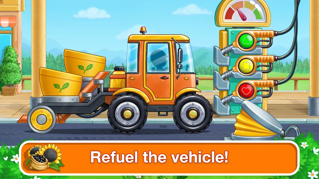 Tractor, car: kids farm games  [МОД Много денег] Screenshot 5