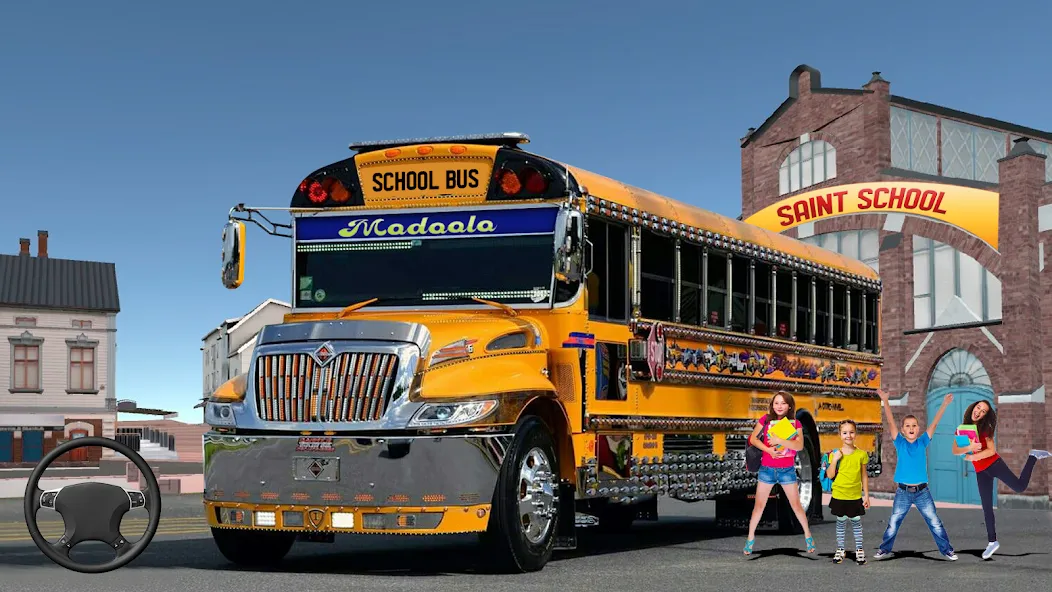 School Bus Transport Simulator (Школьный Автобусный Транспортный Симулятор)  [МОД Много монет] Screenshot 5