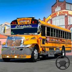 Скачать взлом School Bus Transport Simulator (Школьный Автобусный Транспортный Симулятор)  [МОД Много монет] - полная версия apk на Андроид