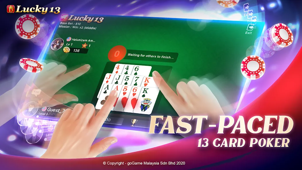 Lucky 13: 13 Poker Puzzle (Лаки 13)  [МОД Unlimited Money] Screenshot 4