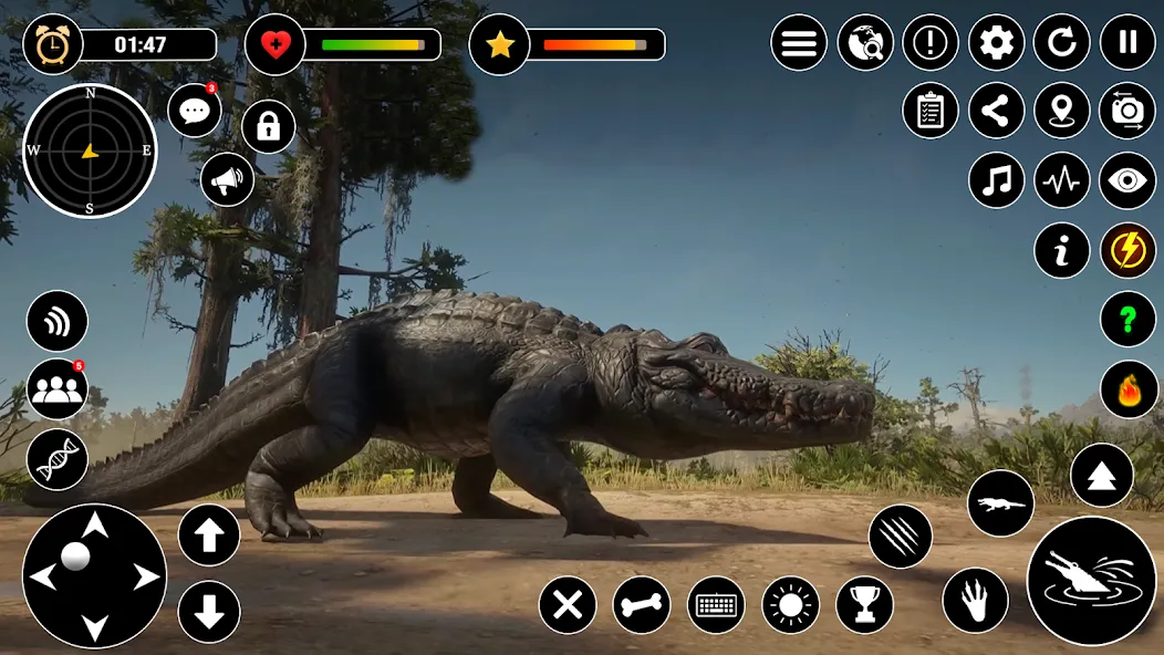 Animal Crocodile Attack Sim (Энимал Крокодайл Аттак Сим)  [МОД Много монет] Screenshot 1