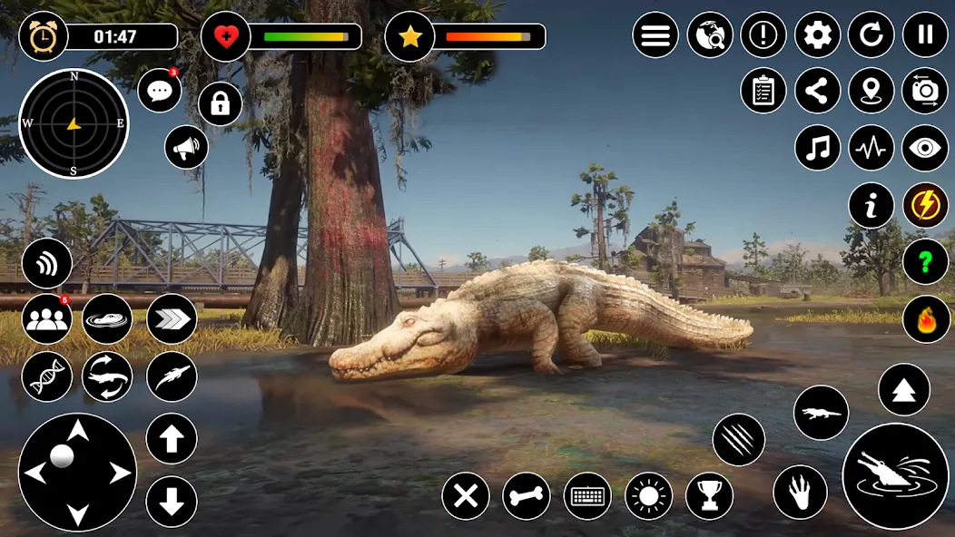 Animal Crocodile Attack Sim (Энимал Крокодайл Аттак Сим)  [МОД Много монет] Screenshot 4