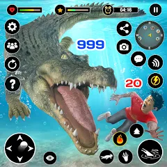 Взлом Animal Crocodile Attack Sim (Энимал Крокодайл Аттак Сим)  [МОД Много монет] - последняя версия apk на Андроид