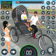 Взломанная BMX Cycle Games 3D Cycle Race (игры на велосипеде 3D гонка)  [МОД Menu] - полная версия apk на Андроид