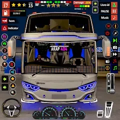 Скачать взломанную Public Coach Bus Driving Game (Паблик Коуч Бас Драйвинг Гейм)  [МОД Все открыто] - стабильная версия apk на Андроид