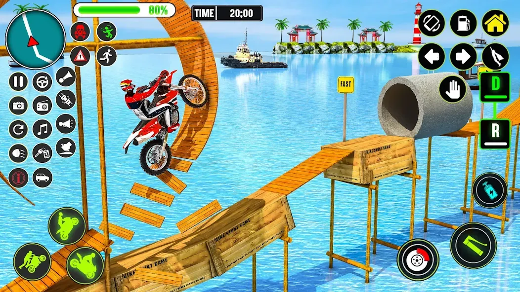 GT Bike Racing Game Moto Stunt (ДжиТи Байк Рейсинг Гейм Мото Стант)  [МОД Menu] Screenshot 2