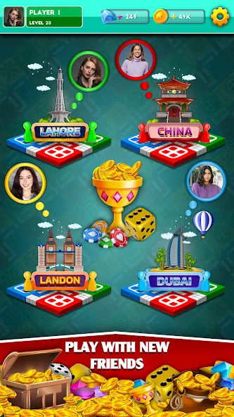 Multiplayer Dice Ludo Games (Мультиплеер Дайс Лудо Игры)  [МОД Все открыто] Screenshot 4