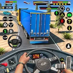 Взломанная Truck Driving Euro Truck Game  [МОД Бесконечные монеты] - полная версия apk на Андроид