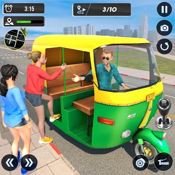 Tuk Tuk Auto Driving Games 3D  [МОД Unlocked] Screenshot 1