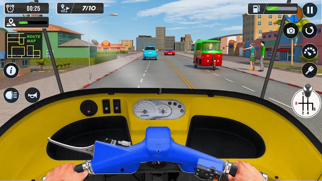 Tuk Tuk Auto Driving Games 3D  [МОД Unlocked] Screenshot 2