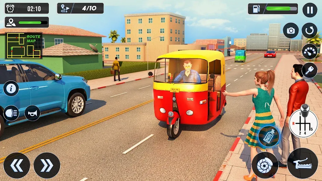 Tuk Tuk Auto Driving Games 3D  [МОД Unlocked] Screenshot 3